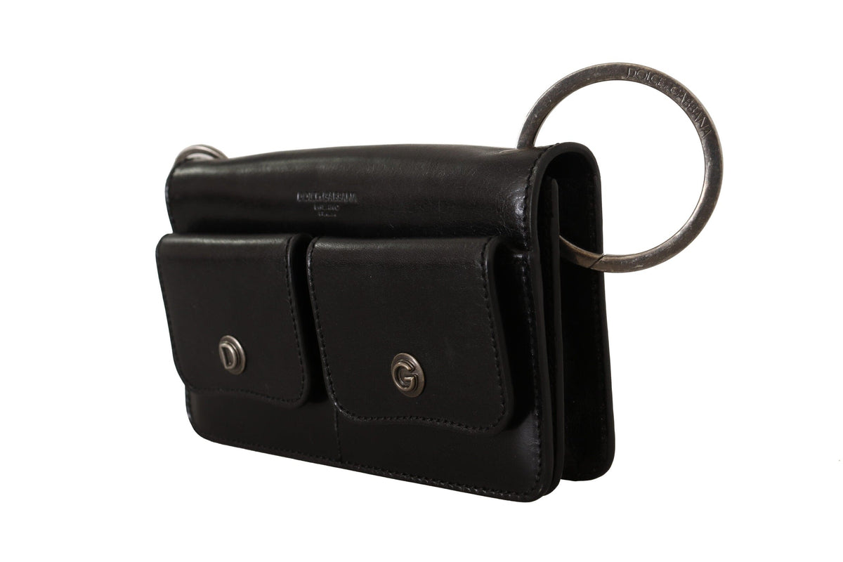 Elegante minicartera de piel Dolce &amp; Gabbana en negro atemporal