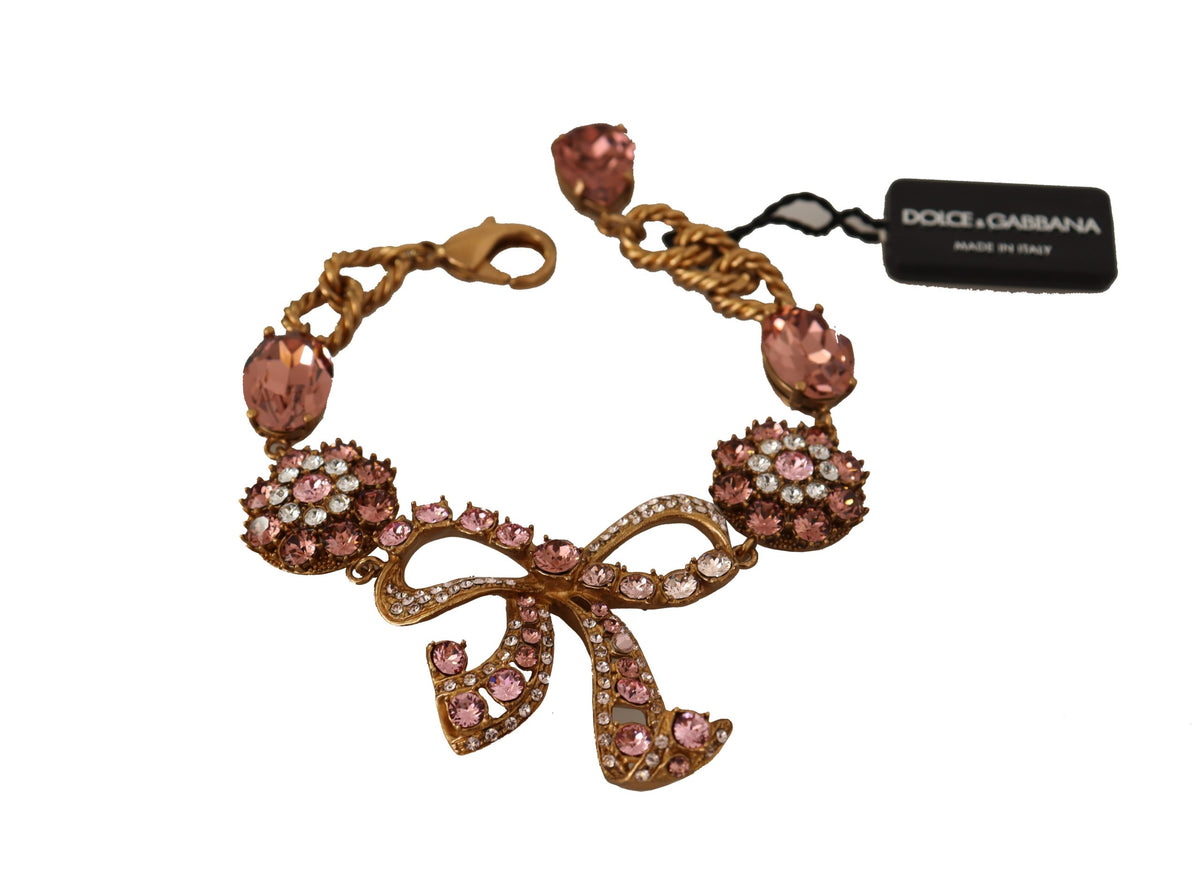 Bracelet Dolce &amp; Gabbana élégant avec breloque en cristal doré