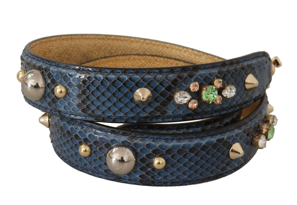 Bandoulière élégante en cuir Dolce &amp; Gabbana en bleu