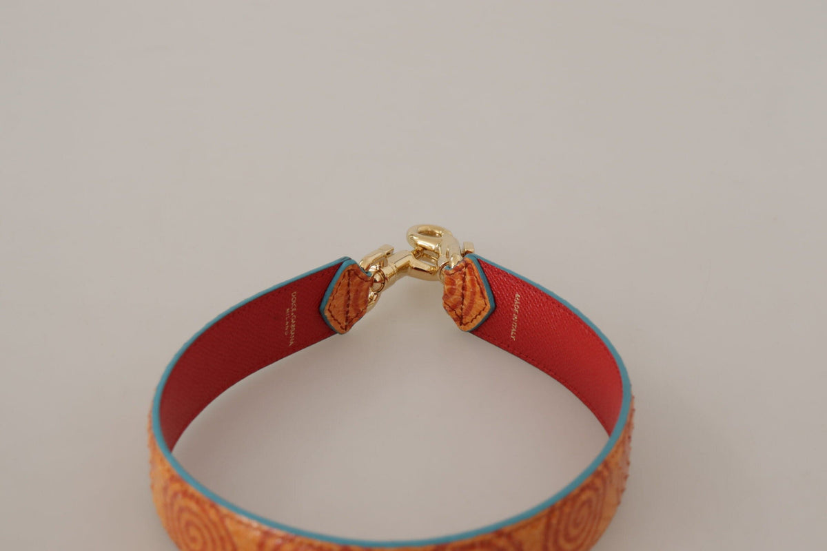 Accesorio elegante de correa de hombro de cuero naranja de Dolce &amp; Gabbana