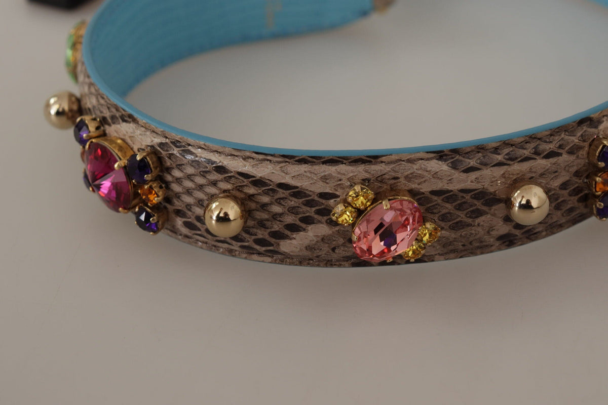 Accessoire élégant à bandoulière en cuir de python Dolce &amp; Gabbana