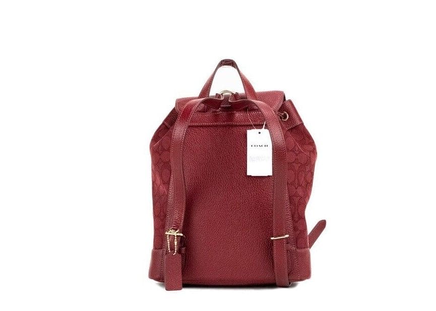 Sac à dos COACH Dempsey en toile jacquard avec logo et pomme rouge