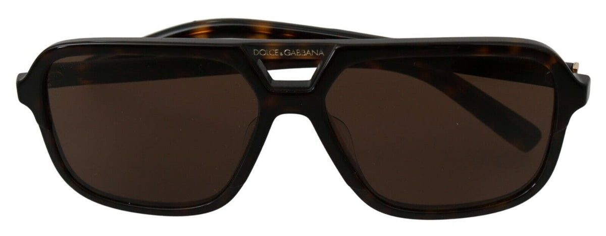 Dolce & Gabbana Elegant Brown Patterned Men's Sunglasses