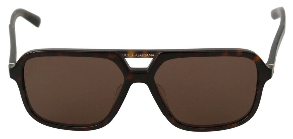 Gafas de sol elegantes con estampado marrón de Dolce &amp; Gabbana para hombre