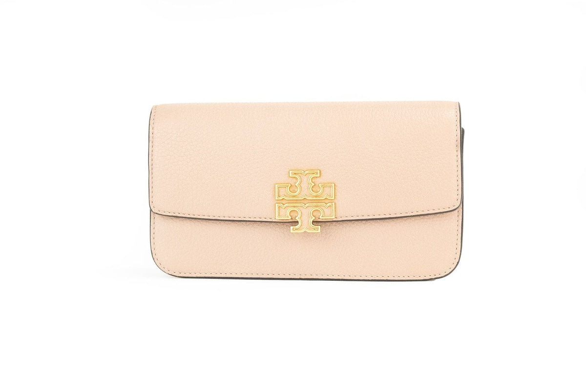 Tory Burch Britten Small Meadowsweet Leather Chain Wallet Crossbody Bag