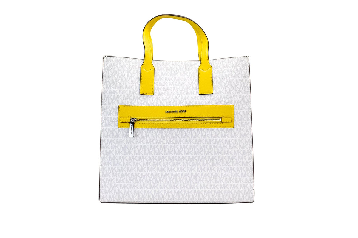 Bolso de mano para ordenador Kenly Large Signature Citrus PVC North South Tote de Michael Kors