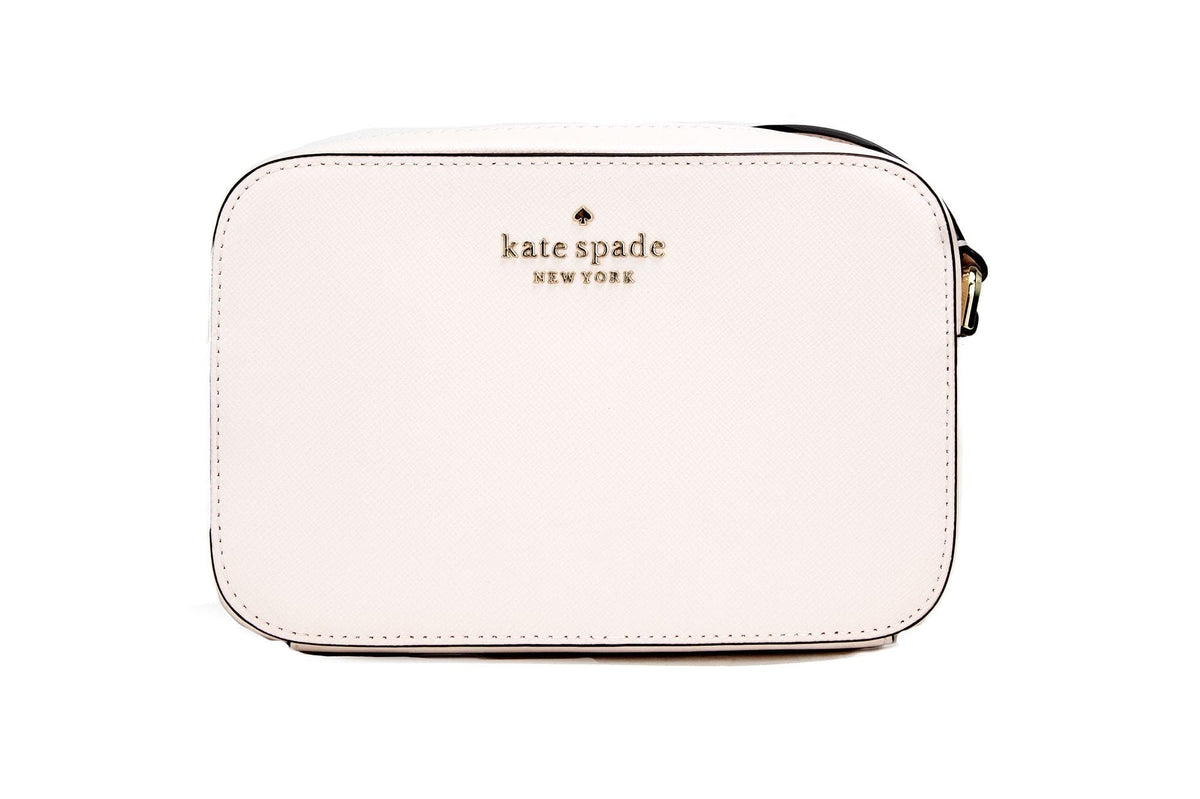 Bolso bandolera Kate Spade Staci Mini de piel saffiano en color rosa claro para cámara